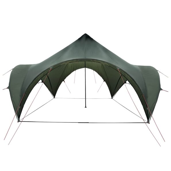 vidaXL Párty stan Armádna zelená 400 x 400 x 320 cm Polyester a oceľ – Obrázok 3
