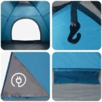 vidaXL Kempingový stan so strechou Modrá 335 x 275 x 180 cm – Obrázok 10
