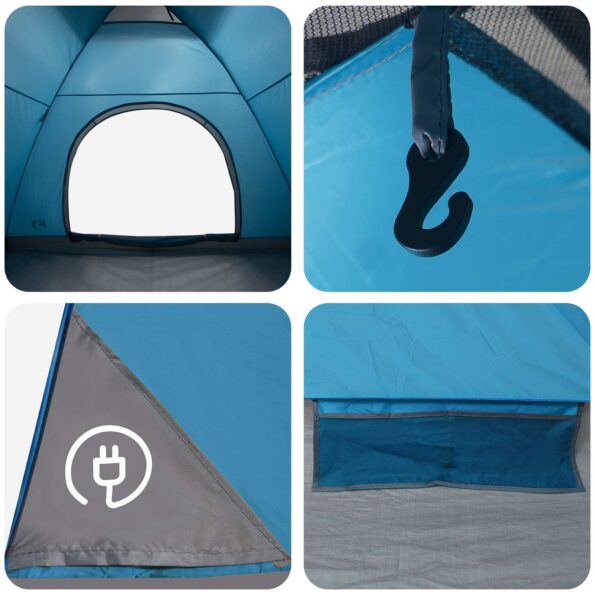 vidaXL Kempingový stan so strechou Modrá 335 x 275 x 180 cm – Obrázok 10