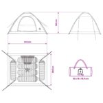 vidaXL Kempingový stan so strechou Modrá 335 x 275 x 180 cm – Obrázok 13