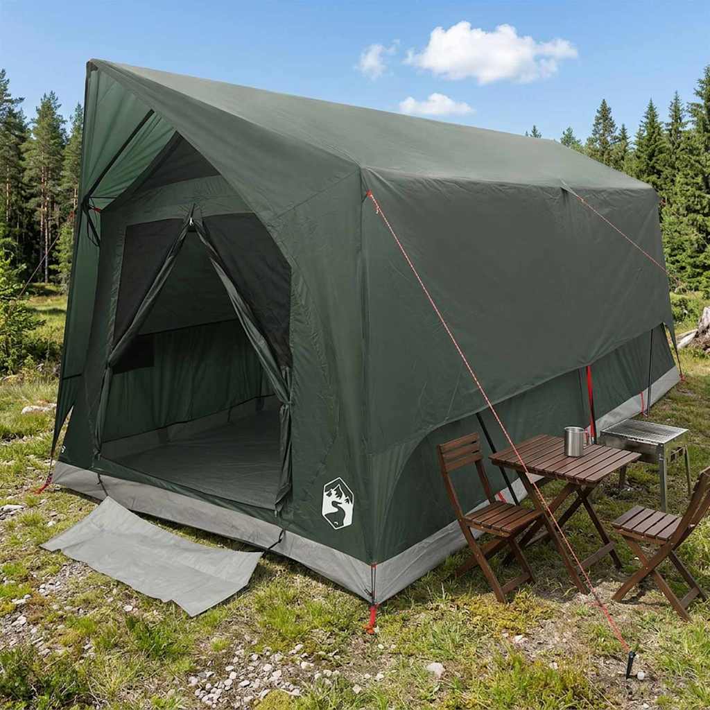42028660_1.jpg vidaXL Tunelový stan Armádna zelená Pre 8 osôb Polyester a oceľ – Obrázok 1