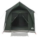 vidaXL Tunelový stan Armádna zelená Pre 8 osôb Polyester a oceľ – Obrázok 4