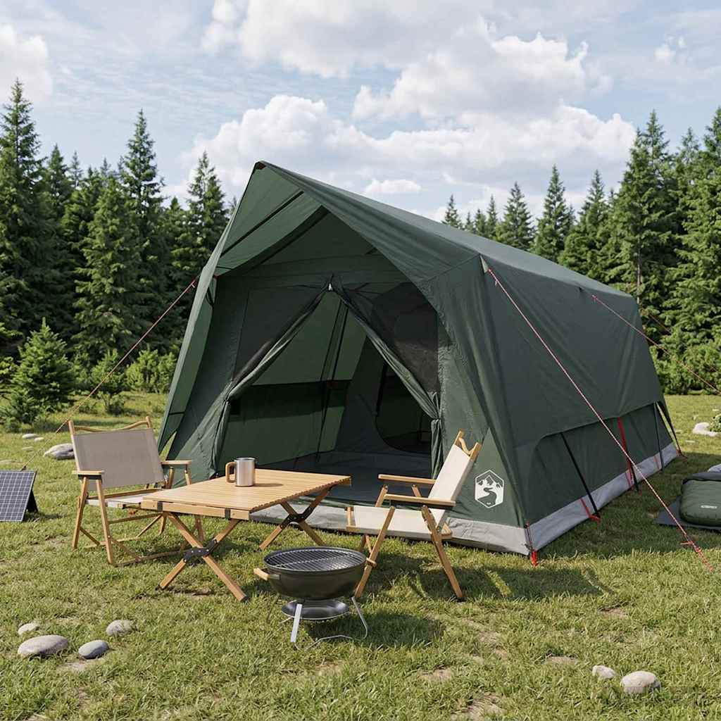 42028664_1.jpg vidaXL Tunelový stan Armádna zelená Pre 10 osôb Polyester a oceľ – Obrázok 1