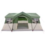 vidaXL Rodinný stan Zelená 487 x 340 x 216 cm Polyester a oceľ – Obrázok 4