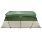 vidaXL Rodinný stan Zelená 487 x 340 x 216 cm Polyester a oceľ – Obrázok 7