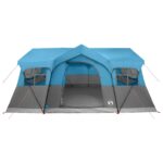 vidaXL Rodinný stan Modrá 487 x 340 x 216 cm Polyester a oceľ – Obrázok 4