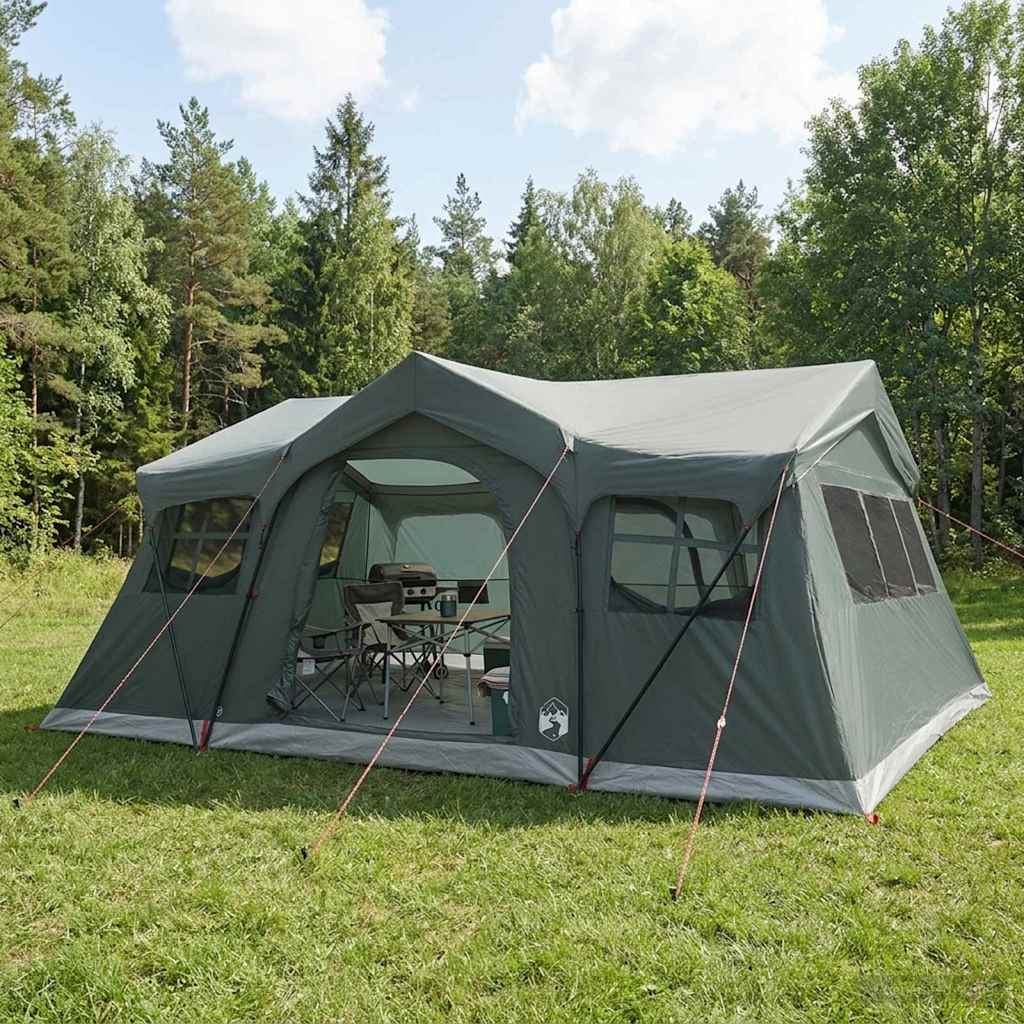 42028676_1.jpg vidaXL Rodinný stan Armádna zelená 487 x 340 x 216 cm Polyester a oceľ – Obrázok 1