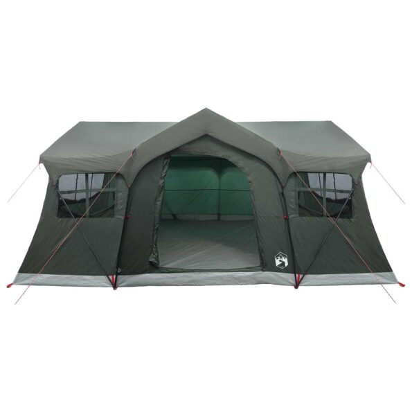 vidaXL Rodinný stan Armádna zelená 487 x 340 x 216 cm Polyester a oceľ – Obrázok 4