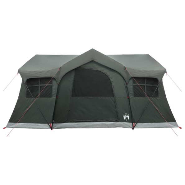 vidaXL Rodinný stan Armádna zelená 487 x 340 x 216 cm Polyester a oceľ – Obrázok 5