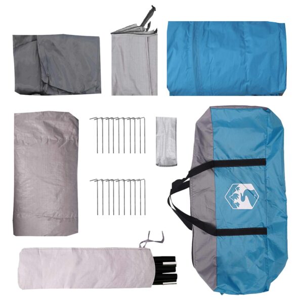 vidaXL Stan chata Modrá 480 x 273 x 205 cm Polyester a oceľ – Obrázok 9