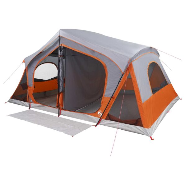 vidaXL Stan chata Šedá a oranžová 480 x 273 x 205 cm Polyester a oceľ – Obrázok 2