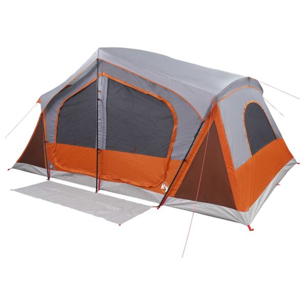 vidaXL Stan chata Šedá a oranžová 480 x 273 x 205 cm Polyester a oceľ – Obrázok 3