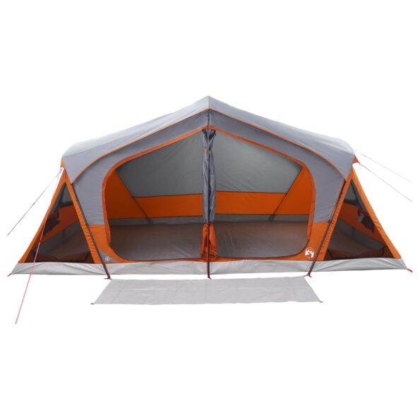 vidaXL Stan chata Šedá a oranžová 480 x 273 x 205 cm Polyester a oceľ – Obrázok 4