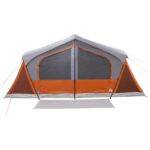 vidaXL Stan chata Šedá a oranžová 480 x 273 x 205 cm Polyester a oceľ – Obrázok 5