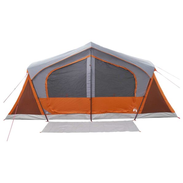 vidaXL Stan chata Šedá a oranžová 480 x 273 x 205 cm Polyester a oceľ – Obrázok 5