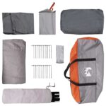 vidaXL Stan chata Šedá a oranžová 480 x 273 x 205 cm Polyester a oceľ – Obrázok 9