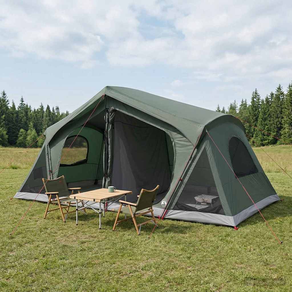 42028688_1.jpg vidaXL Stan chata Armádna zelená 480 x 273 x 205 cm Polyester a oceľ – Obrázok 1