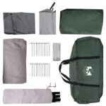 vidaXL Stan chata Armádna zelená 480 x 273 x 205 cm Polyester a oceľ – Obrázok 9