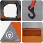 vidaXL Okamžitý stan so strechou Šedá a oranžová 305 x 215 x 140 cm – Obrázok 10