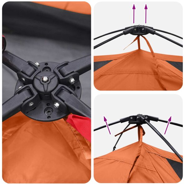 vidaXL Okamžitý stan so strechou Šedá a oranžová 305 x 215 x 140 cm – Obrázok 13
