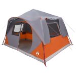 vidaXL Okamžitý stan so strechou Šedá a oranžová 365 x 380 x 200 cm – Obrázok 2