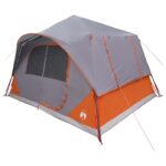 vidaXL Okamžitý stan so strechou Šedá a oranžová 365 x 380 x 200 cm – Obrázok 3