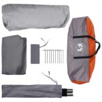 vidaXL Okamžitý stan so strechou Šedá a oranžová 365 x 380 x 200 cm – Obrázok 9