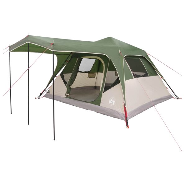 vidaXL Rodinný stan Zelená 305 x 275 x 190 cm Polyester a oceľ – Obrázok 2