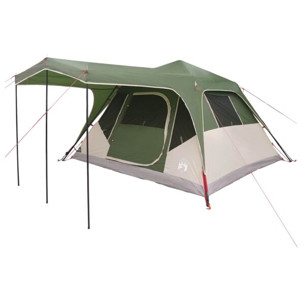 vidaXL Rodinný stan Zelená 305 x 275 x 190 cm Polyester a oceľ – Obrázok 3