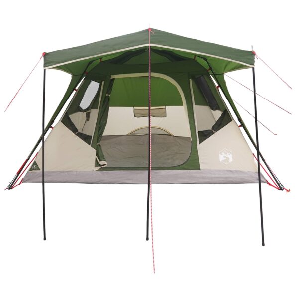 vidaXL Rodinný stan Zelená 305 x 275 x 190 cm Polyester a oceľ – Obrázok 4