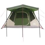 vidaXL Rodinný stan Zelená 305 x 275 x 190 cm Polyester a oceľ – Obrázok 5