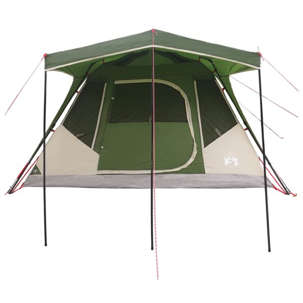 vidaXL Rodinný stan Zelená 305 x 275 x 190 cm Polyester a oceľ – Obrázok 5