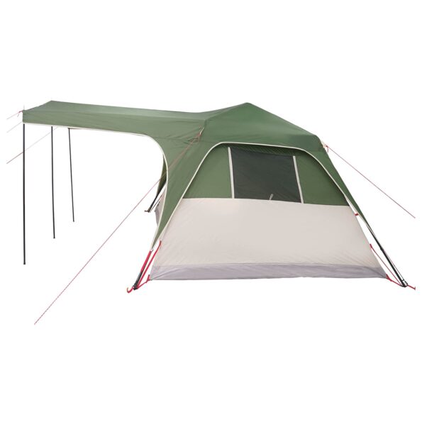 vidaXL Rodinný stan Zelená 305 x 275 x 190 cm Polyester a oceľ – Obrázok 6
