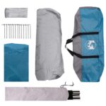 vidaXL Rodinný stan Modrá 305 x 275 x 190 cm Polyester a oceľ – Obrázok 9