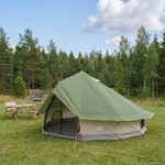 vidaXL Tipi stan Zelená 700 x 700 x 395 cm Polyester a oceľ