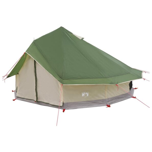 vidaXL Tipi stan Zelená 700 x 700 x 395 cm Polyester a oceľ – Obrázok 3