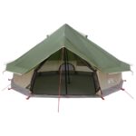 vidaXL Tipi stan Zelená 700 x 700 x 395 cm Polyester a oceľ – Obrázok 4