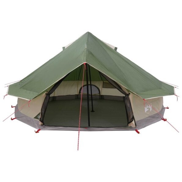 vidaXL Tipi stan Zelená 700 x 700 x 395 cm Polyester a oceľ – Obrázok 4