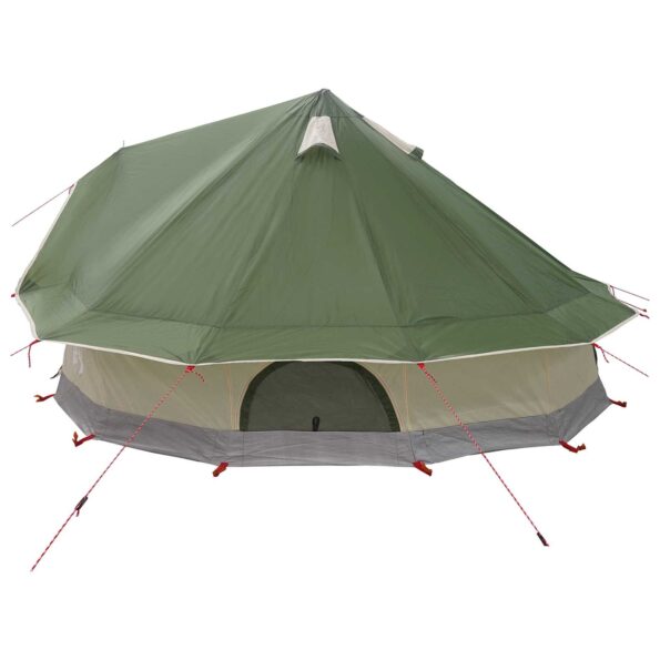 vidaXL Tipi stan Zelená 700 x 700 x 395 cm Polyester a oceľ – Obrázok 5