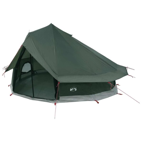 vidaXL Tipi stan Armádna zelená 700 x 700 x 395 cm Polyester a oceľ – Obrázok 2