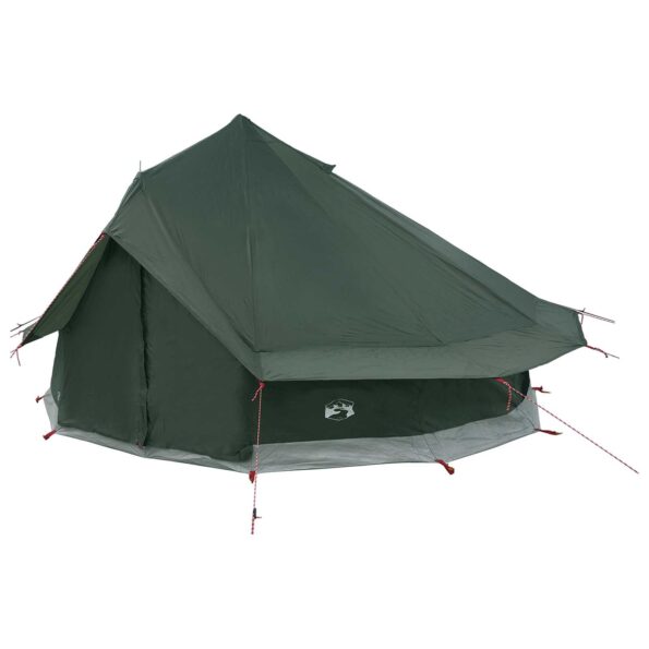 vidaXL Tipi stan Armádna zelená 700 x 700 x 395 cm Polyester a oceľ – Obrázok 3