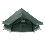 vidaXL Tipi stan Armádna zelená 700 x 700 x 395 cm Polyester a oceľ – Obrázok 4