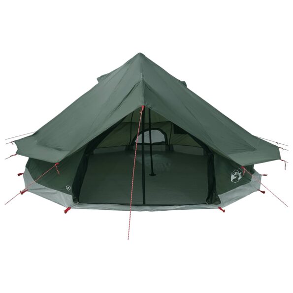 vidaXL Tipi stan Armádna zelená 700 x 700 x 395 cm Polyester a oceľ – Obrázok 4