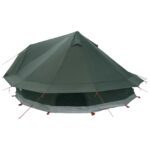 vidaXL Tipi stan Armádna zelená 700 x 700 x 395 cm Polyester a oceľ – Obrázok 5