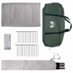 vidaXL Tipi stan Armádna zelená 700 x 700 x 395 cm Polyester a oceľ – Obrázok 7