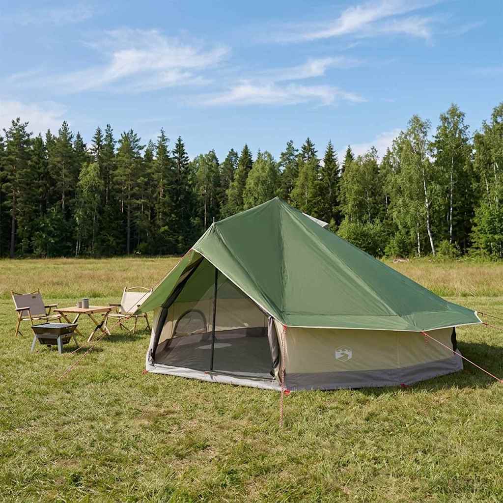 42028715_1.jpg vidaXL Tipi stan Zelená 800 x 800 x 430 cm Polyester a oceľ – Obrázok 1