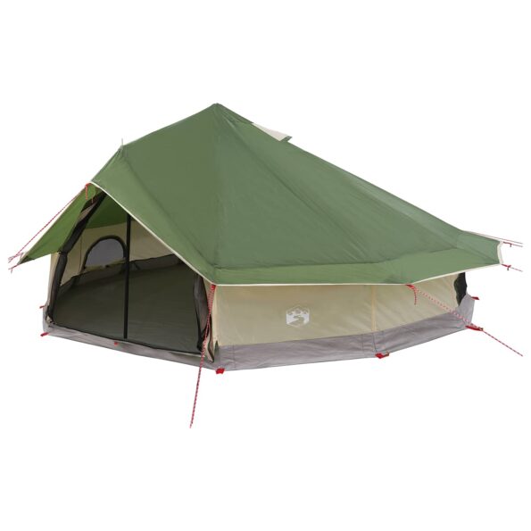 vidaXL Tipi stan Zelená 800 x 800 x 430 cm Polyester a oceľ – Obrázok 2