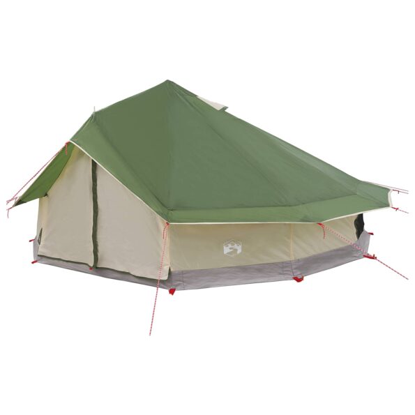 vidaXL Tipi stan Zelená 800 x 800 x 430 cm Polyester a oceľ – Obrázok 3