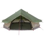 vidaXL Tipi stan Zelená 800 x 800 x 430 cm Polyester a oceľ – Obrázok 4