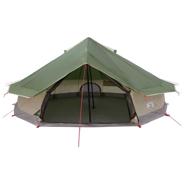 vidaXL Tipi stan Zelená 800 x 800 x 430 cm Polyester a oceľ – Obrázok 4